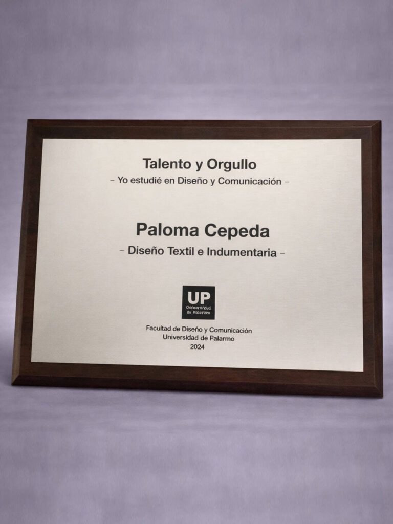 Plaqueta Laser Plateada